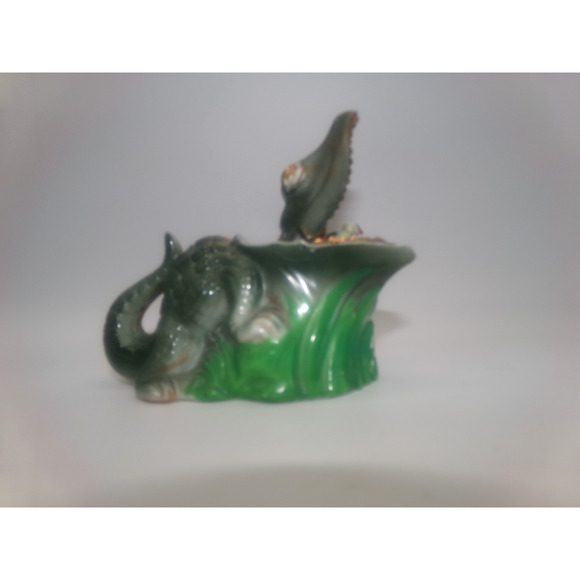 Vintage Nodder Bobber Ceramic Ashtray Dish Alligator Crocodile Jaw Japan 1950's - Picture 6 of 16